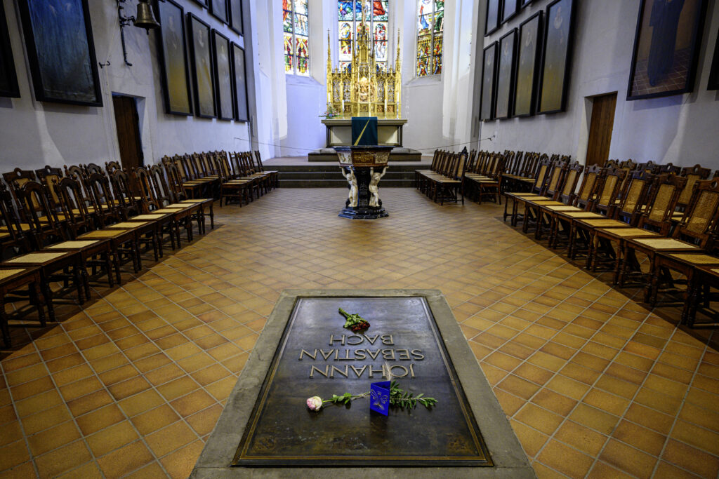 Johann Sebastian Bach sin grav i Leipzig